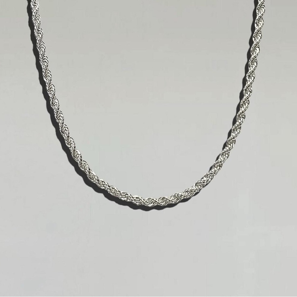 Vintage Silver Rope Chain — 925 Sterling / 20” / 2mm
